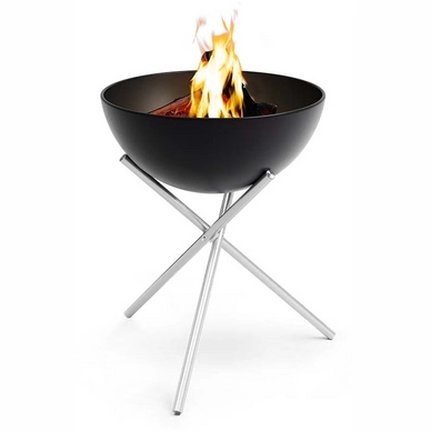 Feuerschale Höfats Bowl 57 mit Ständer Hoch Schwarz