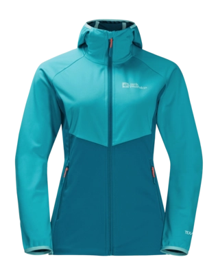 Jacke Jack Wolfskin Go Hike Softshell Damen Tile Blue