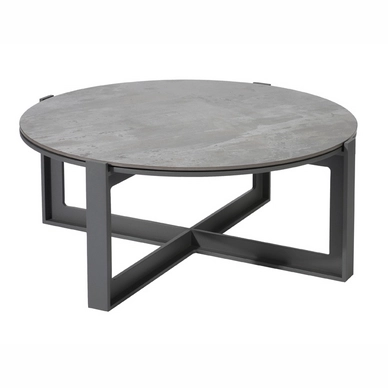 Lage Tafel Borek Faro Alu Antraciet Trilium Ø80x34cm