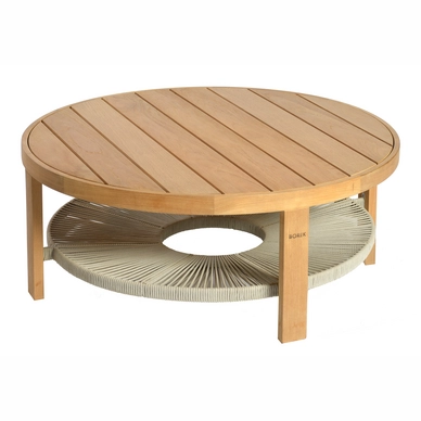 Lage Tafel Borek Chepri Teak Naturel Ø100x38cm