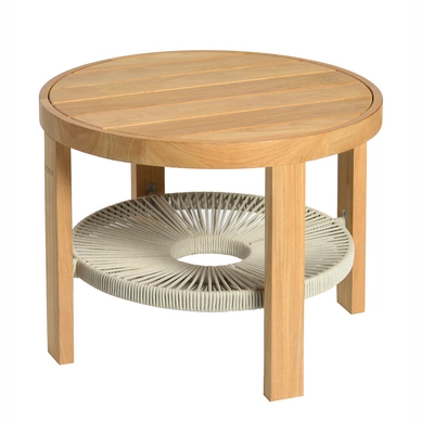 Bijzettafel Borek Chepri Teak Naturel Ø60x46cm
