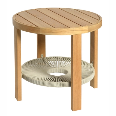 Bijzettafel Borek Chepri Teak Naturel Ø60x56cm