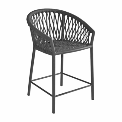 Barstoel Borek Majinto High Dining Alu Antraciet Donkergrijs
