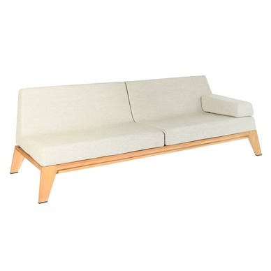Tuinbank Borek Hybrid Sofa Teak Alu Antraciet / Prato Shell