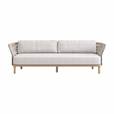Loungebank Borek Levante Lage Bank Sepia Grey + Zit- & Rugkussen Shell