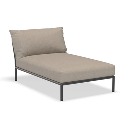 Loungeset Module Houe Level 2 Chaiselong Frame Dark Grey Cushion Ash