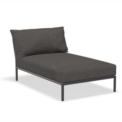 Loungeset Module Houe Level 2 Chaiselong Frame Dark Grey Cushion Dark grey