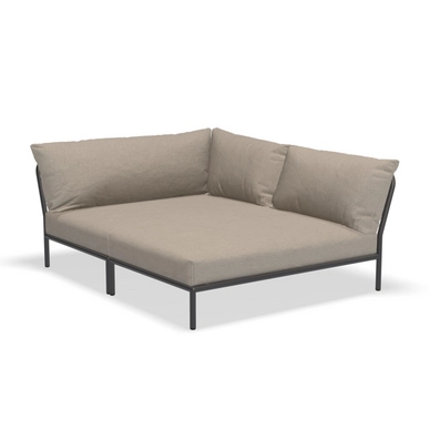 Loungeset Module Houe Level 2 Cozy Corner Right Frame Dark Grey Cushion Ash