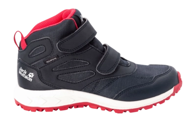 Wandelschoen Jack Wolfskin Kids Woodland Texapore Mid VC Dark Blue Pink