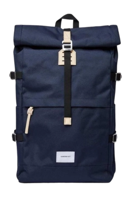 Sac à Dos Sandqvist Bernt Navy With Natural Leather