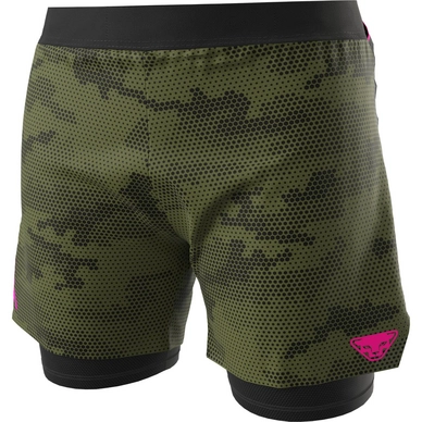 Sportbroek Dynafit Women Trail Graphic 2/1 Shorts Winter Moss Exagon Camo