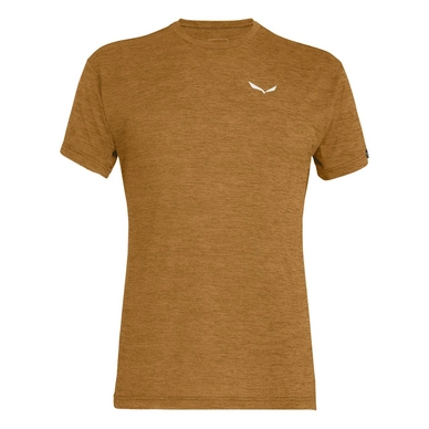 T-Shirt Salewa Men Puez Melange Dry Golden Brown Melange