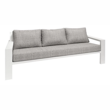 Tuinbank Borek Viking Lage Bank Alu Wit + Zit- & Rugkussen White