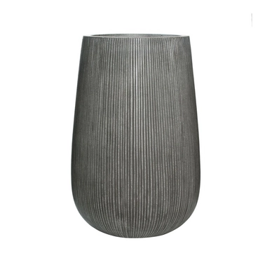 Bloempot Pottery Pots Ridged Patt High M Dark Grey Vertically Ridged 44 x 66 cm