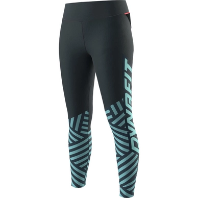 Running Pants Dynafit Women Trail Graphic Tights Blueberry Razzle Dazzle