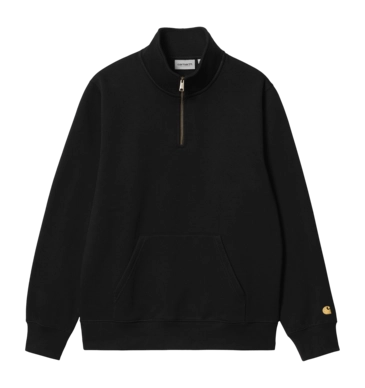 Pullover Carhartt WIP Chase Neck Zip Herren Black / Gold