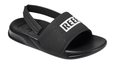 Slipper Reef Kids Little One Slide Black White