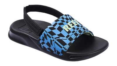Slipper Reef Kids Little One Slide Swell Checkers
