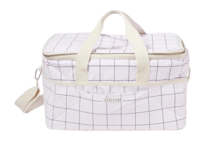 Glacière Sunnylife Canvas Check Coconut 30 L