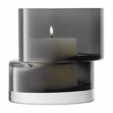 Kandelaar L.S.A. Tier met Kaars Grey 13,5 cm