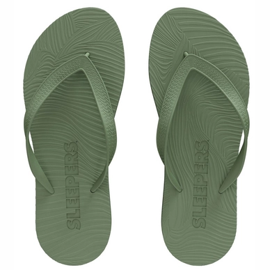Slipper Sleepers Women Slim Wide Strap Green