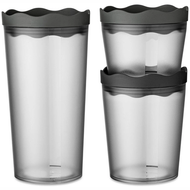 Storage Container Koziol Bio-Circular Prince Oslo Grey (Set of 3)