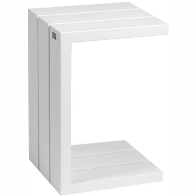 Bijzettafel Borek Samos Alu Wit 40x38x60 cm