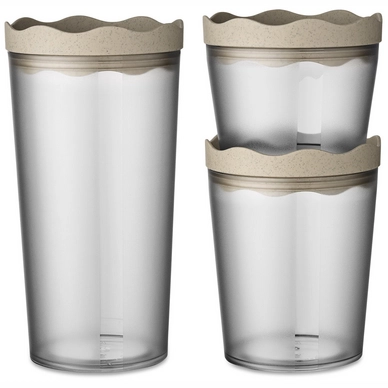 Boîte de Stockage Koziol Bio-Circulair Prince Oslo Brun (Lot de 3)