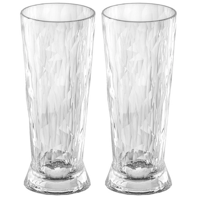 Koziol Superglas Brocca CLUB 1,5L Grigio Trasparente – Impilabile, Infrangibile, Con Coperchio A Due Beccucci