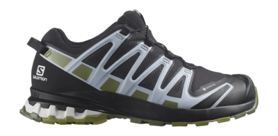 Trailrunning-Schuhe Salomon XA Pro 3D V8 GTX Damen Black Green Moss Zen Blue