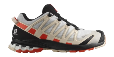 Trailrunning-Schuhe Salomon XA Pro 3D V8 GTX Damen Lunar Rock Cherry Tomato Sun Kiss