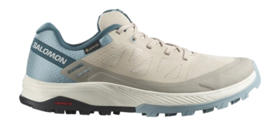 Wandelschoen Salomon Women OUTRISE GTX Feather Gray Stone Blue Stargazer