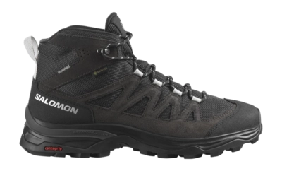 Wandelschoen Salomon Women X Ward Leather Mid GTX Ebony Phantom Black