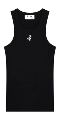 Tank Olaf Women Rib Top Black