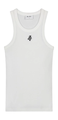 Tank Olaf Women Rib Top White