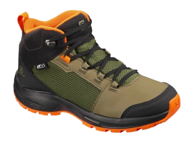 Wandelschoen Salomon Kids Outward CSWP Burnt Olive Black Exuberance