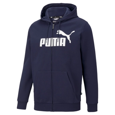 Vest Puma Men Essentials Big Logo Full Zip Hoodie Blue