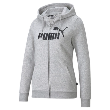 Vest Puma Women Essentials Logo Full Zip Hoodie FL Gray