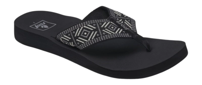 Slipper Reef Women Spring Woven Black White
