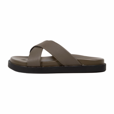 Slippers Romika Men Covered Footbed Crosstrap Olive