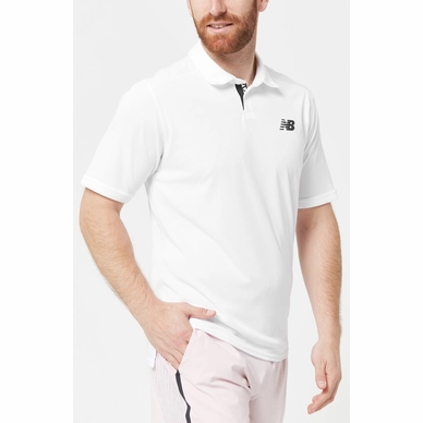 Tennisshirt New Balance Men Tournament Polo White