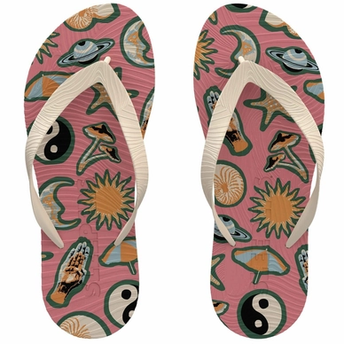 Slipper Sleepers Women Slim Wide Strap Yin Yang Print