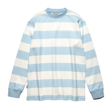 Pull Taikan Striped L/S Crew Baby Blue