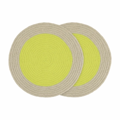 Placemat Remember Katoen Lime (Set van 2)