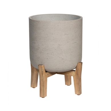 Blumentopf Pottery Pots Rough Charlie XL Feet Low Grey washed 36 x 44,5 cm