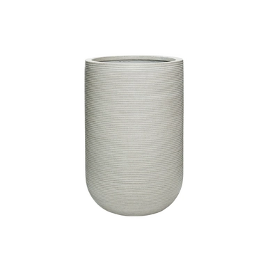 Bloempot Pottery Pots Ridged Cody high M Light Grey Horizontally Ridged 35 x 55 cm