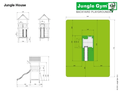 Speelset Jungle Gym Jungle House + Mini Picnic 120 Geel