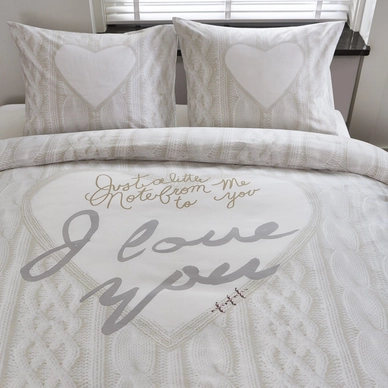Bettwäsche Beddinghouse Knitted Love Natur Renforcé