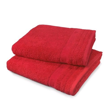 Gästehandtuch Tom Tailor Uni Walk-Frottier Rot (30 x 50 cm)