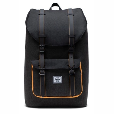 Rugzak Herschel Supply Co. Litte America Mid-Volume Black Crosshatch Black Blazing Orange